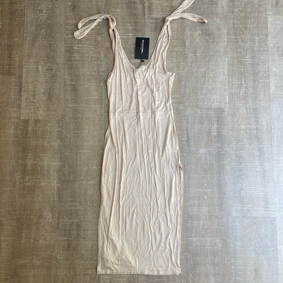 PretttLittleThings Shoulder Tie Midi Dress - Picture 3 of 4